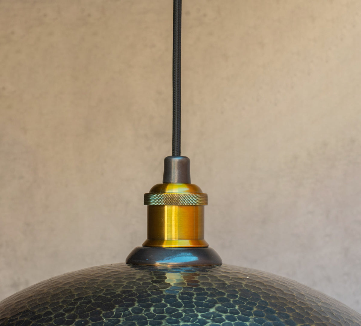 Hammered Pendant Light, Brass Dome Ceiling Light, Kitchen Island Hanging Light Fixture - Insideast