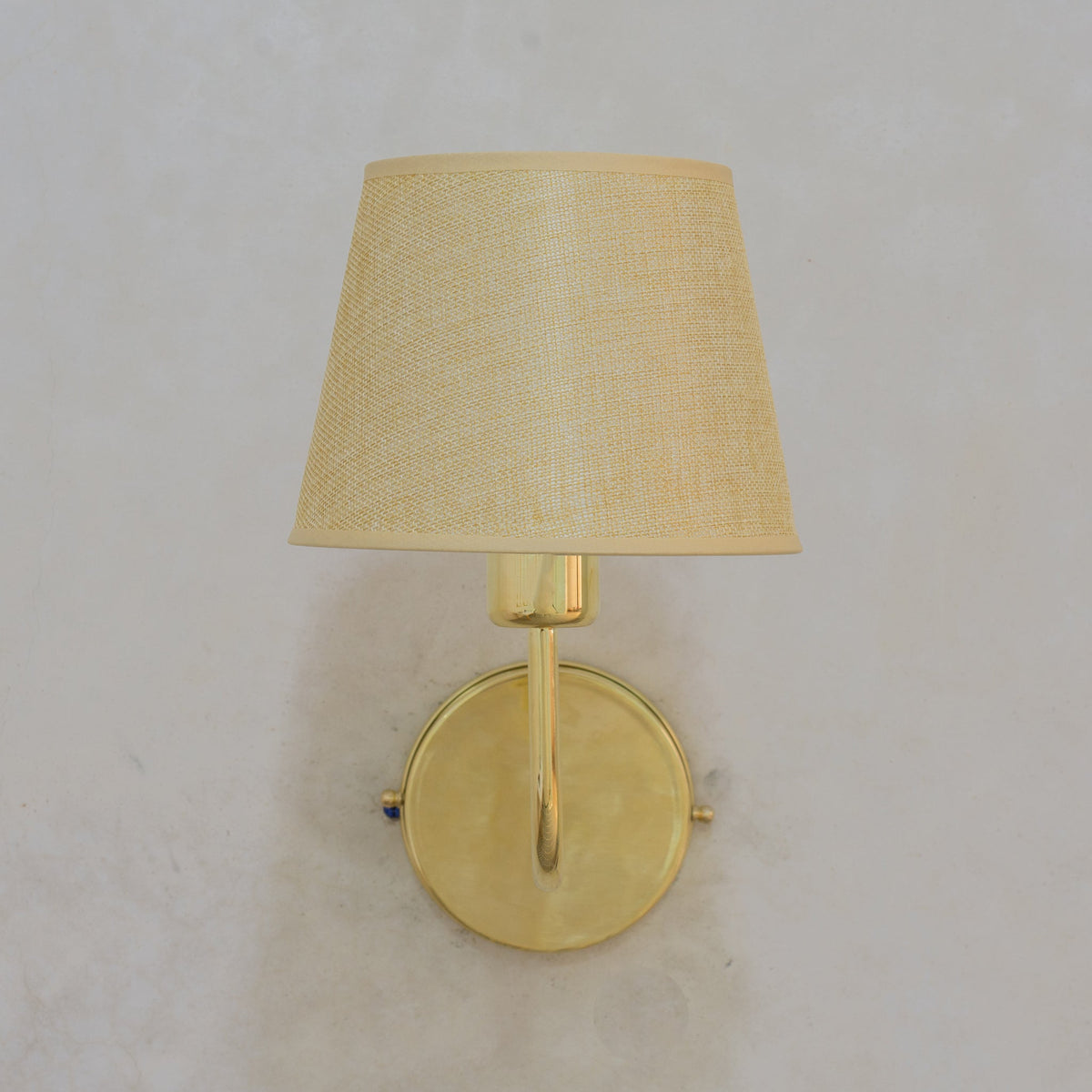 Handcrafted Brass Wall Sconce, Wall Light With Tissue Cover, Living Room Wall Light, Indoor Wall Lamp - Insideast