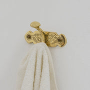 Handcrafted Single Hook, Engraved Wall Hook, Brass Coat Hook, Clothes Hooks - Insideast