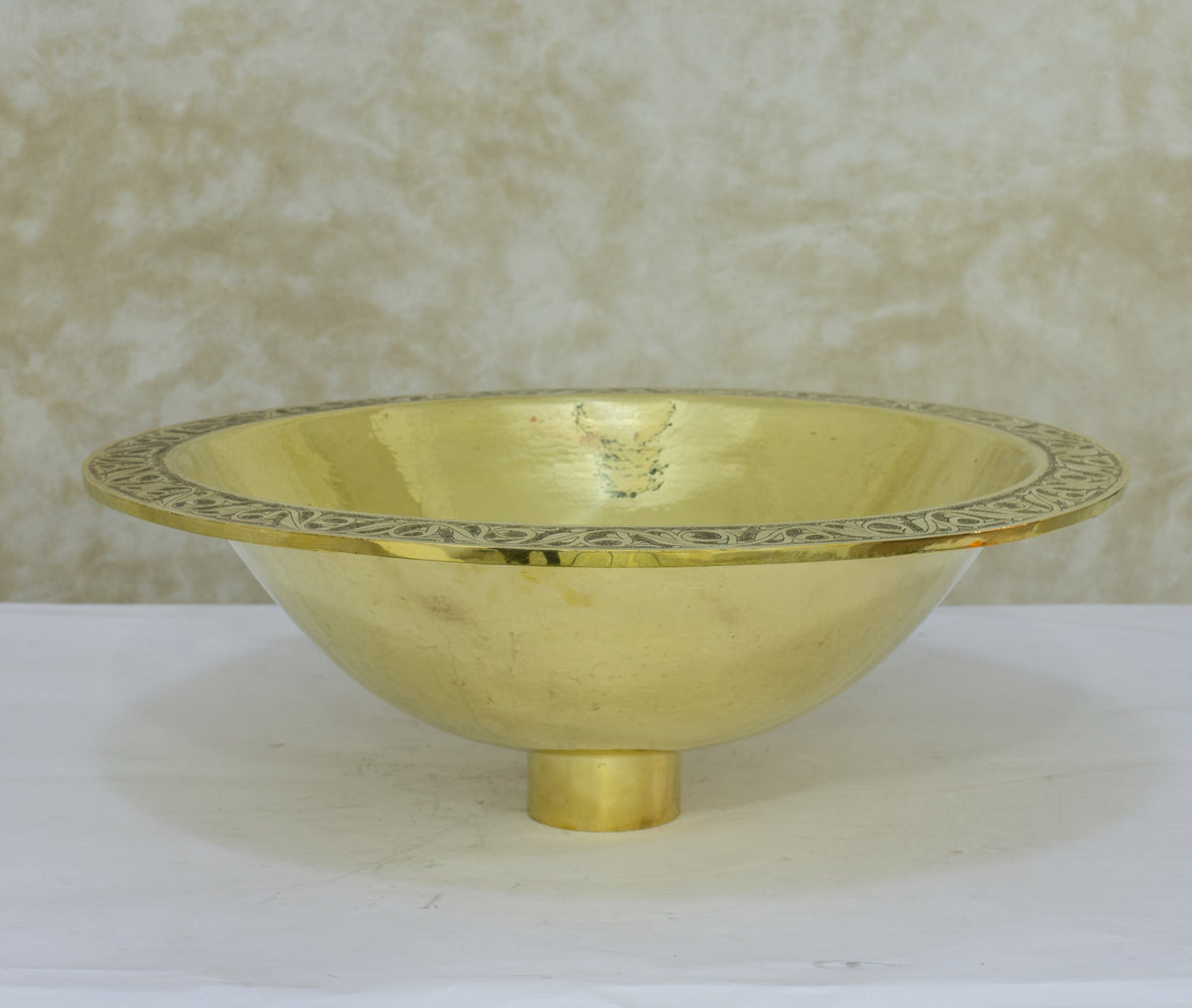 Handcrafted Solid Brass Drop - in Sink, Bathroom Sink, Round Sink, Drop - in Basin Sink - Insideast