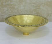 Handcrafted Solid Brass Drop - in Sink, Bathroom Sink, Round Sink, Drop - in Basin Sink - Insideast