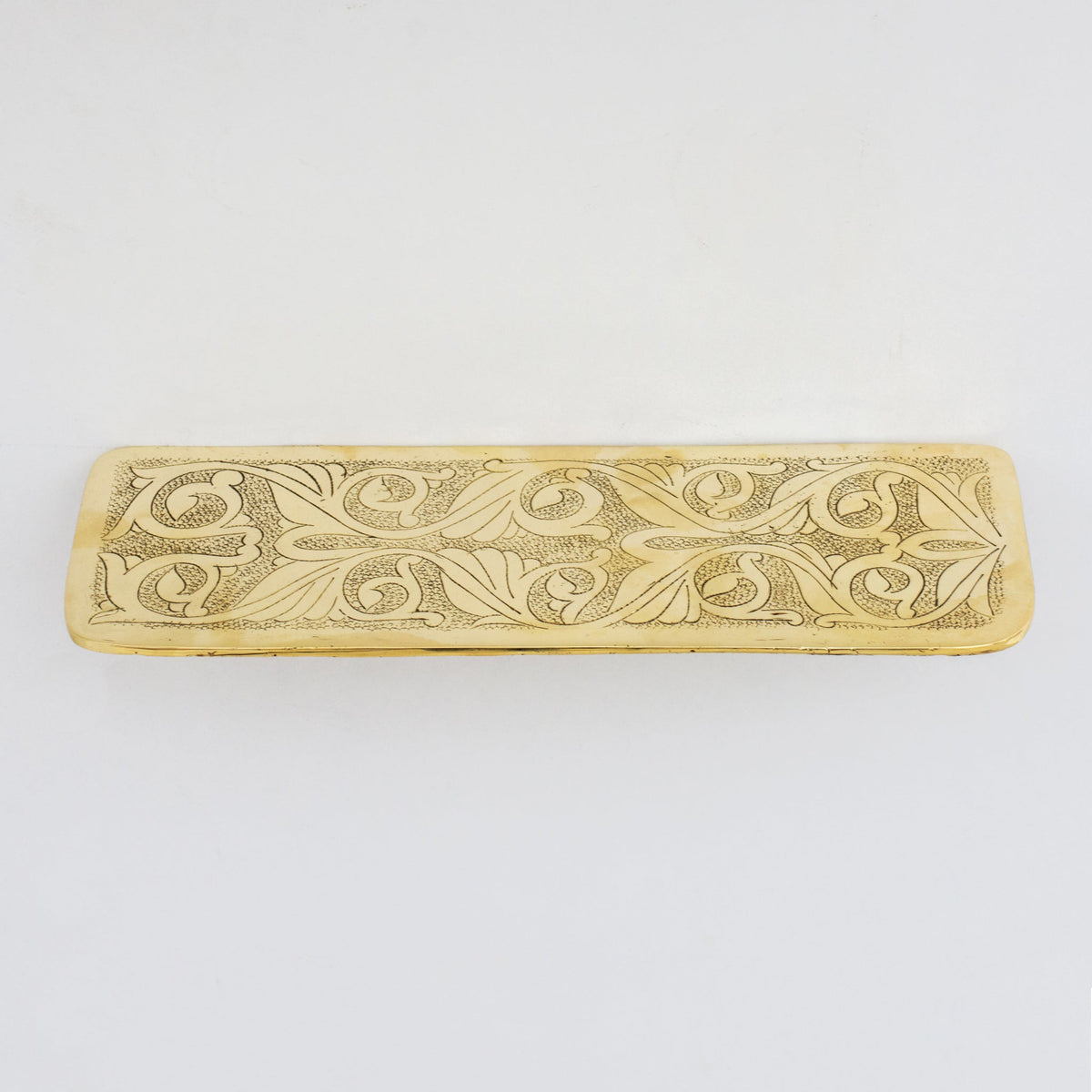 Handcrafted Solid Brass Floating Shelf, Bathroom Shelf Brass, Wall Mount Bathroom Soap Holder - Insideast