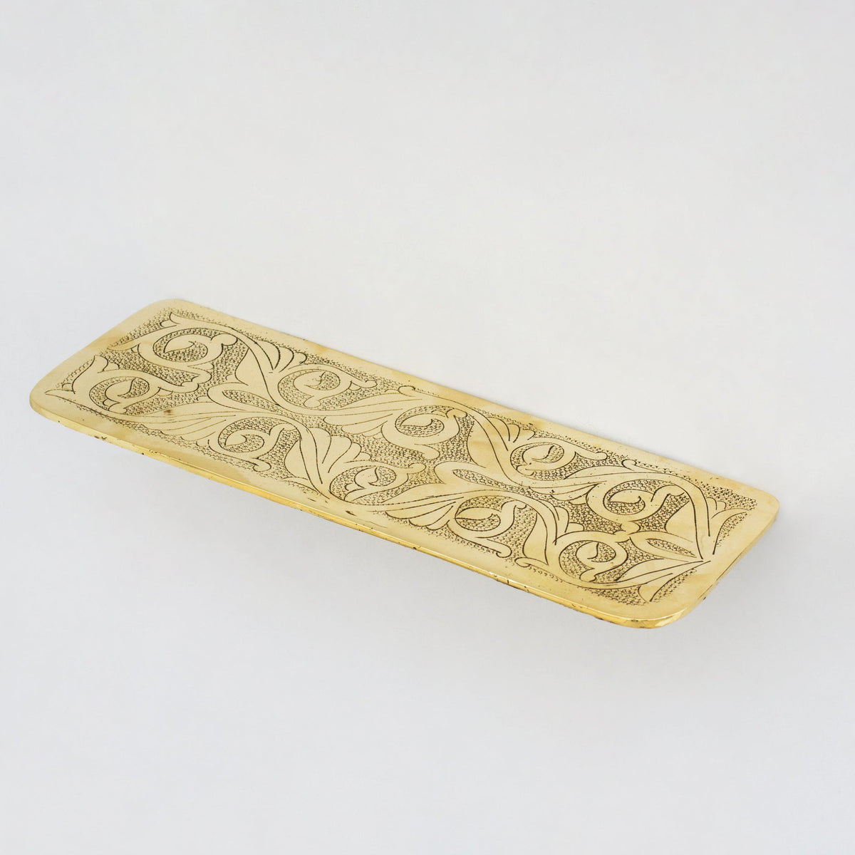 Handcrafted Solid Brass Floating Shelf, Bathroom Shelf Brass, Wall Mount Bathroom Soap Holder - Insideast