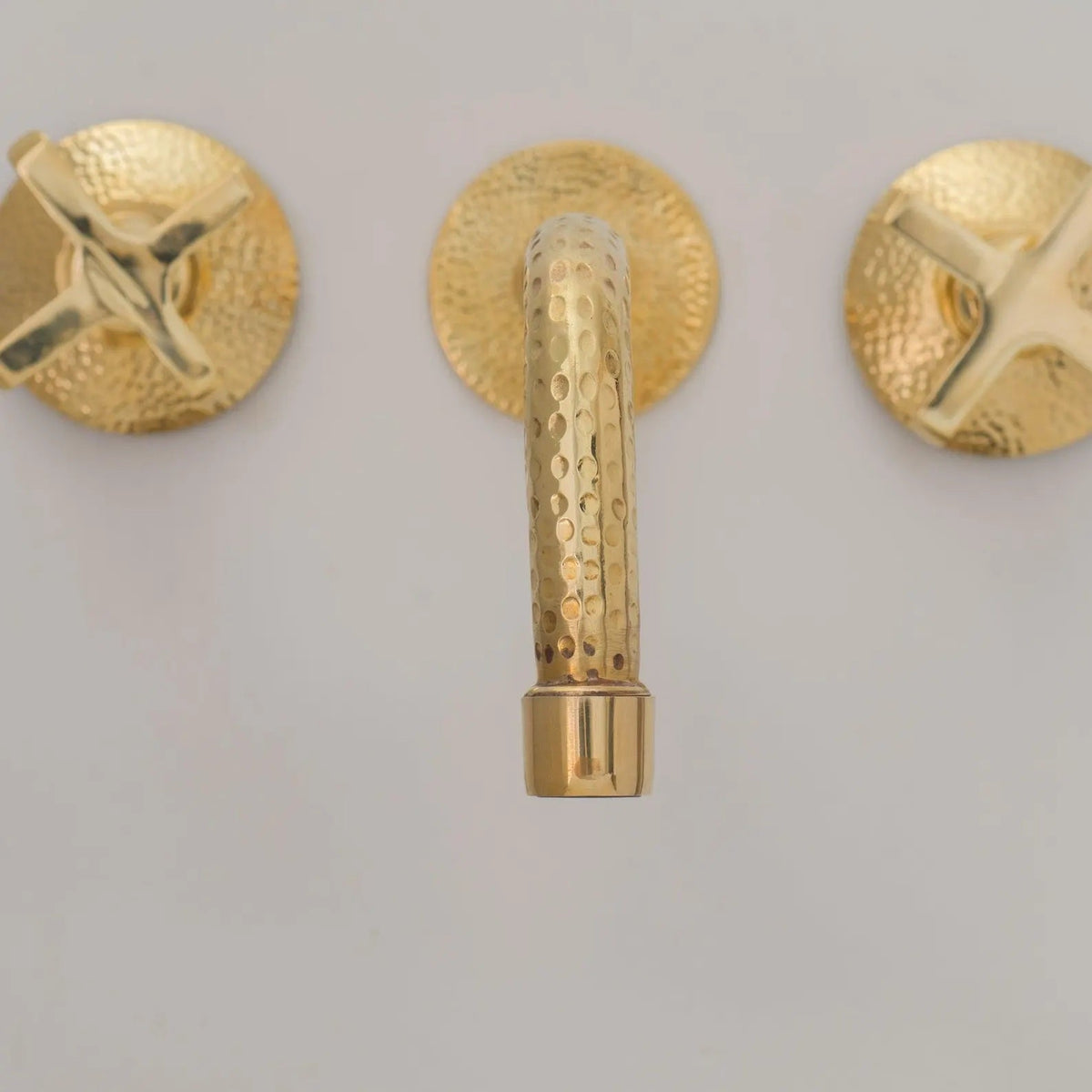 Heritage - Unlacquered Brass 3 Holes Bath Wall Mount Faucet - Insideast
