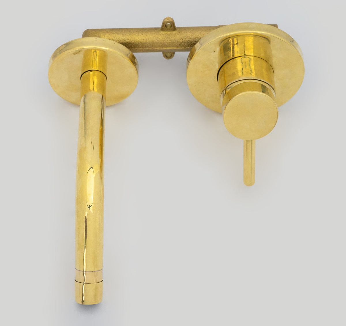 Heritage - Unlacquered Brass Bath Wall Mount Faucet - Insideast