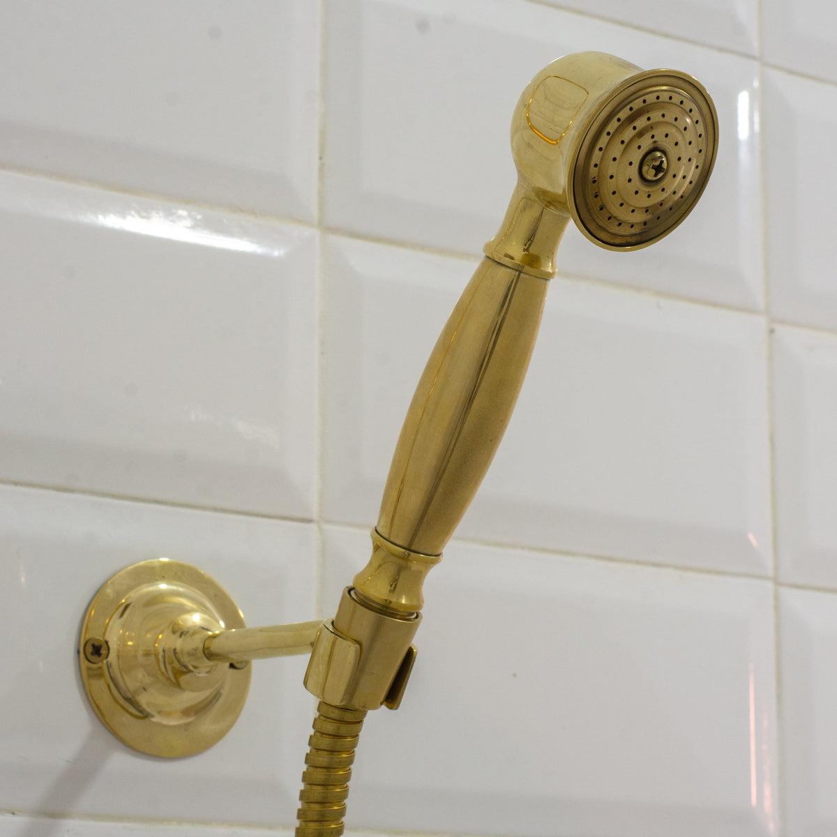 Heritage - Unlacquered Brass Exposed Shower System With Handheld - Insideast