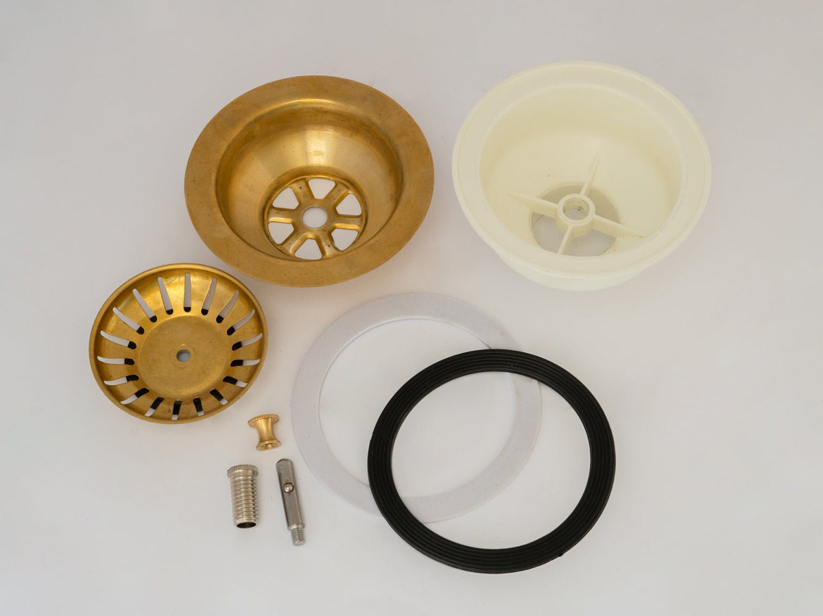 Heritage - Unlacquered Brass Sink Strainer - Insideast