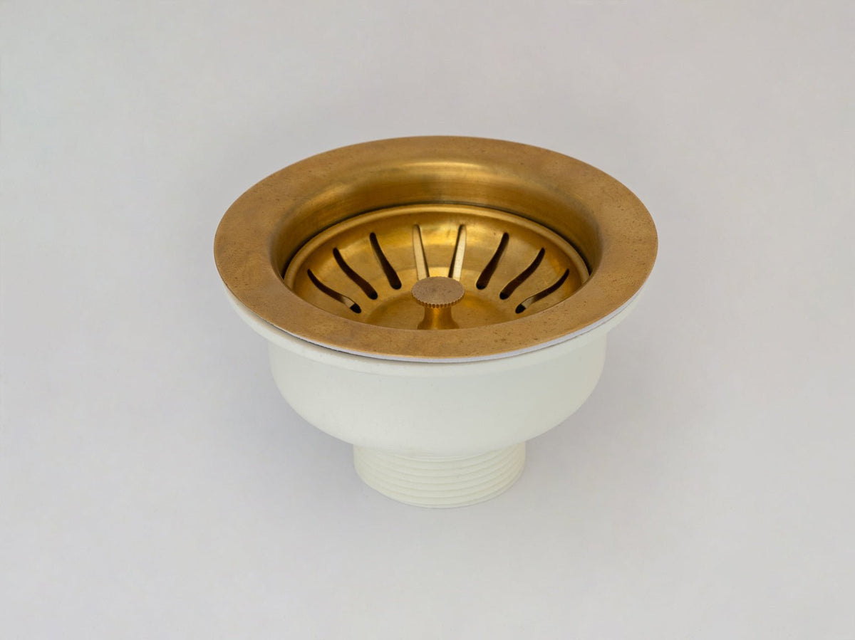 Heritage - Unlacquered Brass Sink Strainer - Insideast
