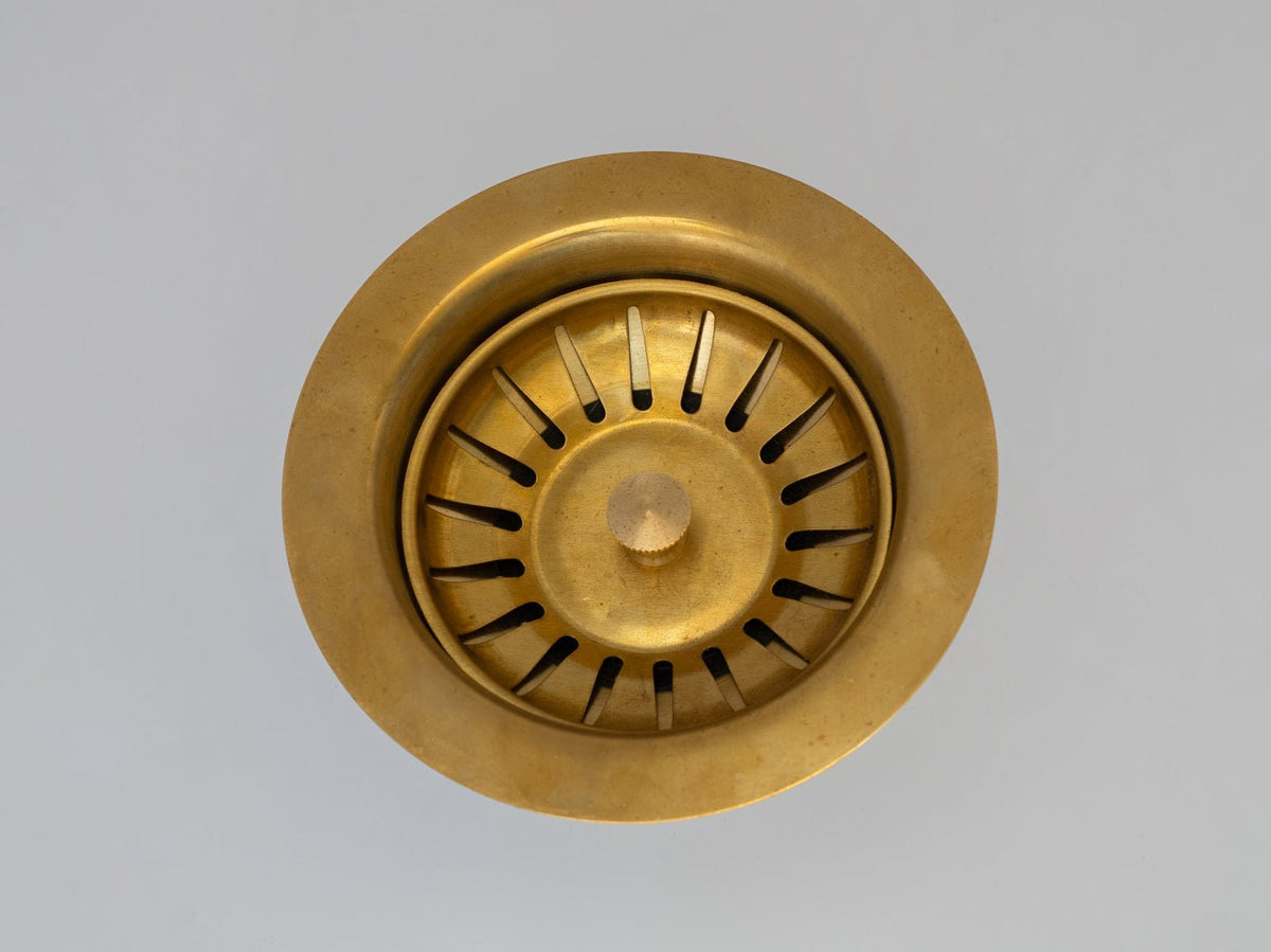 Heritage - Unlacquered Brass Sink Strainer - Insideast