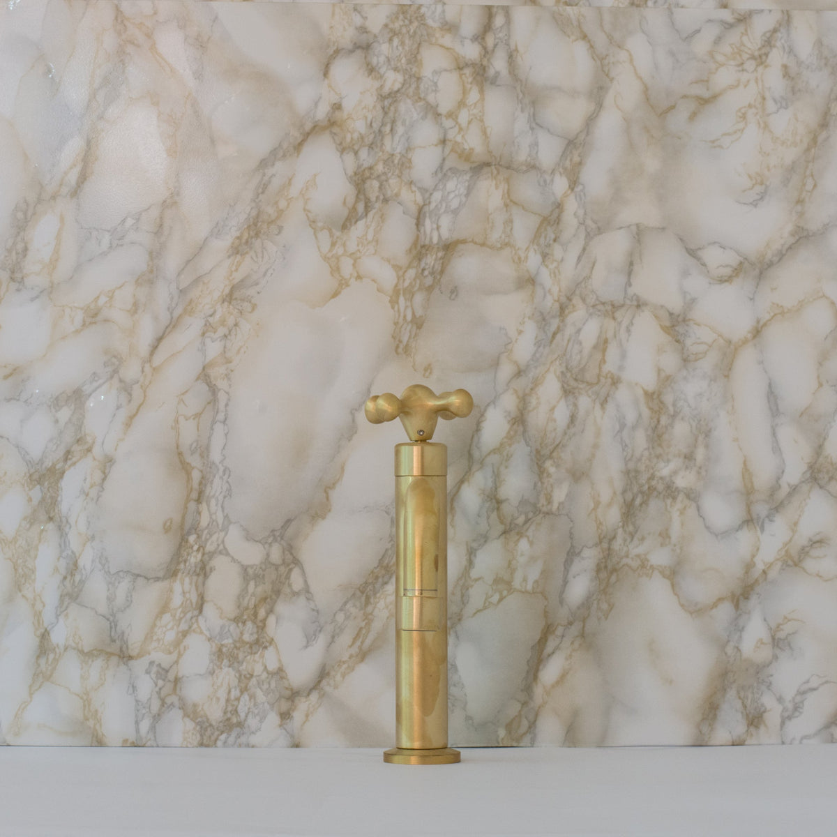 Kitchen Cold Water Faucet Brass, Brushed Brass Cold Water Dispenser Faucet, Single Hole Kitchen Tap, Deck Mount Brass Faucet - Insideast