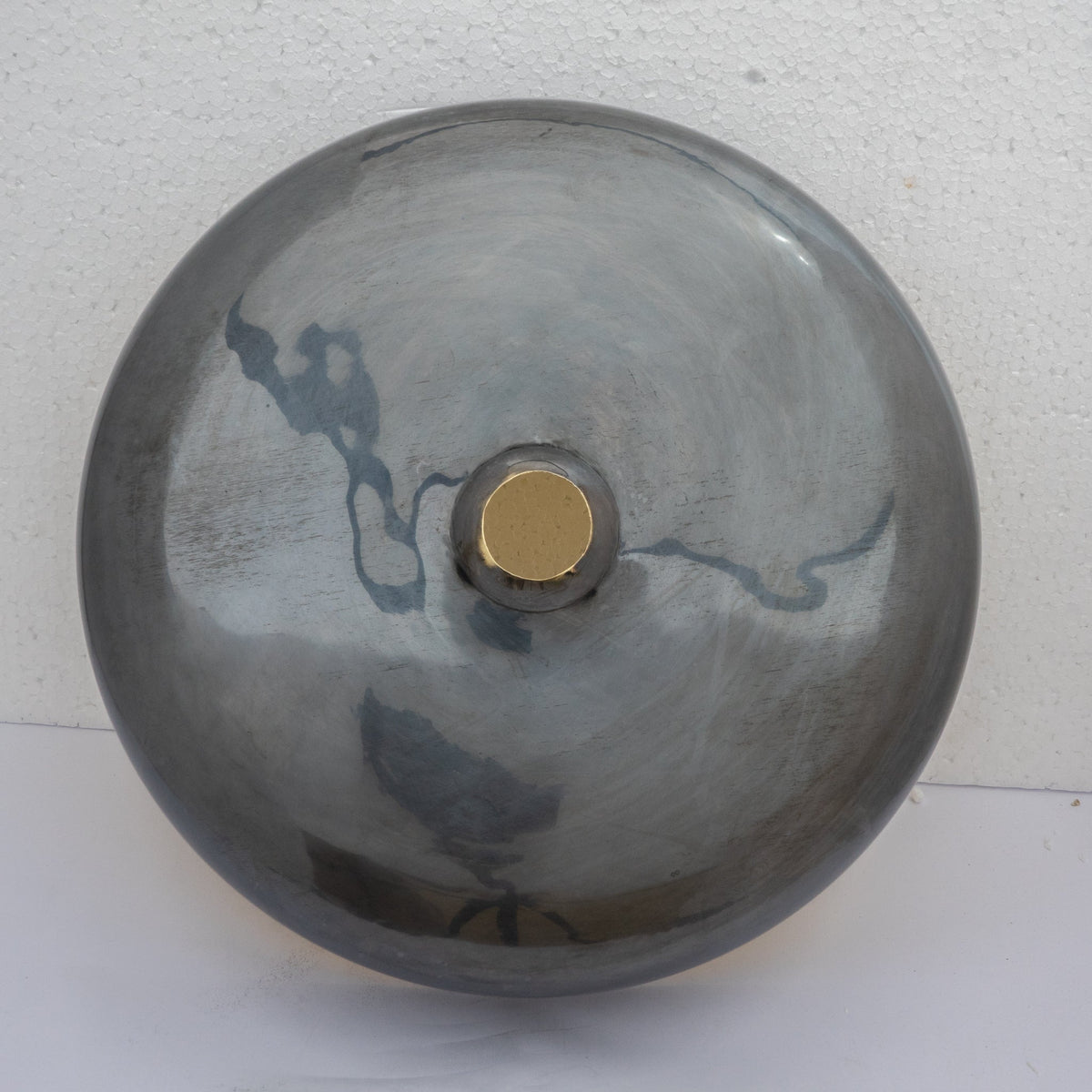 Oil Rubbed Bronze Brass Countertop Vessel Sink, Brass Bathroom Round Basin Sink - Insideast