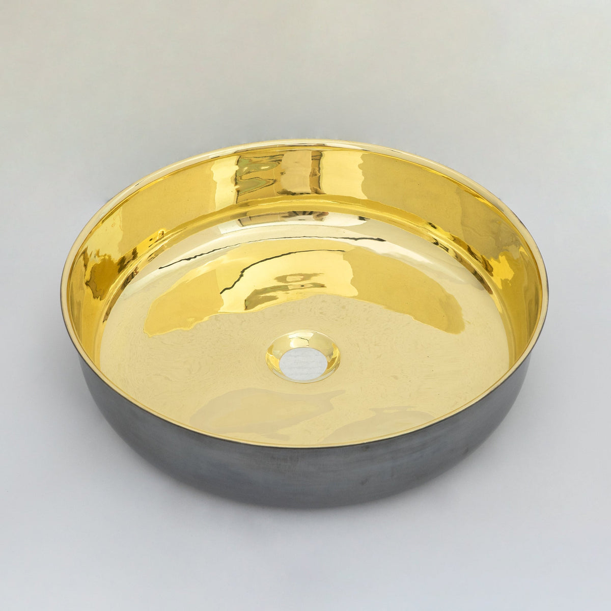 Oil Rubbed Bronze Brass Countertop Vessel Sink, Brass Bathroom Round Basin Sink - Insideast
