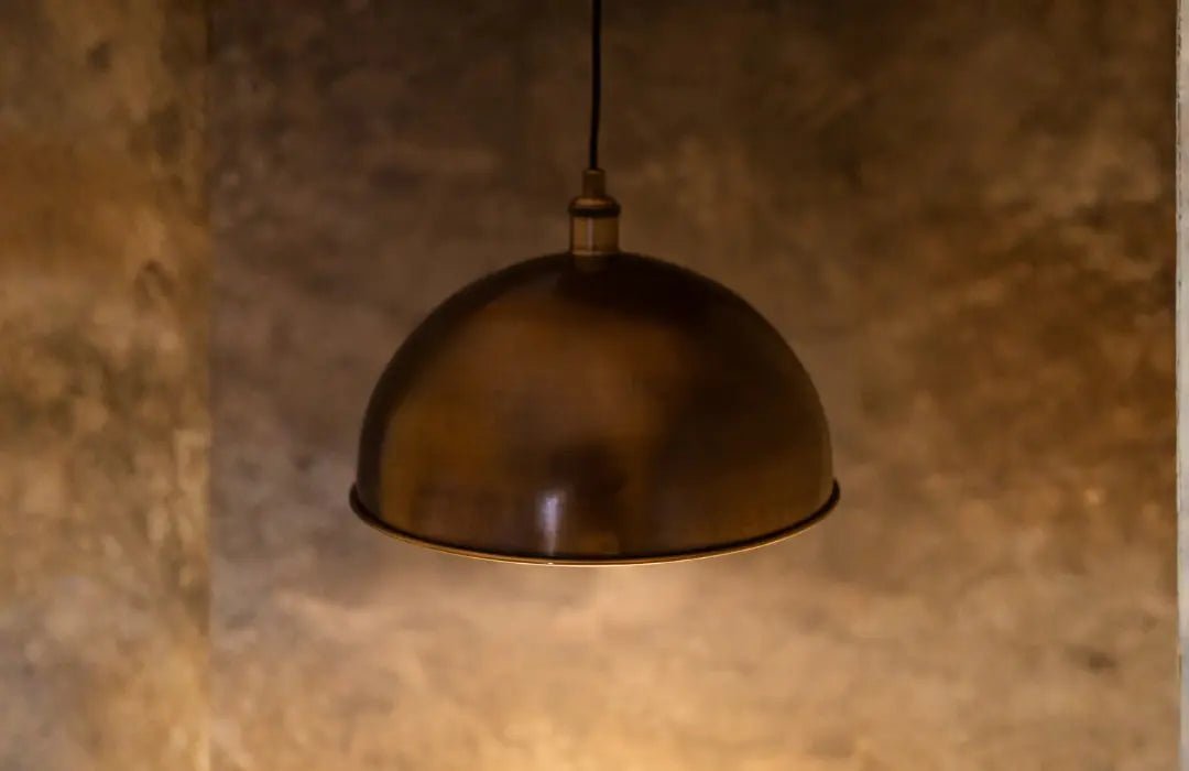 Oil Rubbed Bronze Dome Pendant Light, Bronze Ceiling Dome Lampshade - Insideast