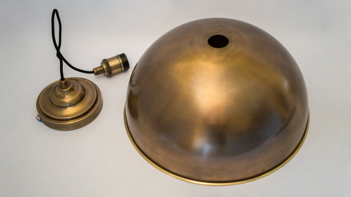 Oil Rubbed Bronze Dome Pendant Light, Bronze Ceiling Dome Lampshade - Insideast