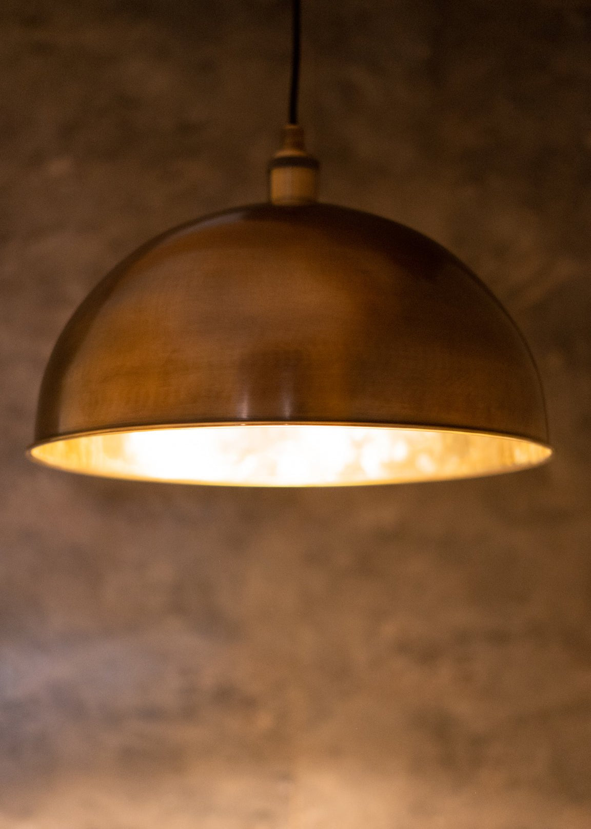 Oil Rubbed Bronze Dome Pendant Light, Bronze Ceiling Dome Lampshade - Insideast
