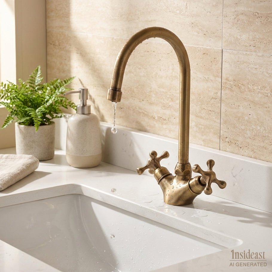 Oil Rubbed Bronze Single Hole Faucet, Antique Bronze Bathroom Sink Faucet - Insideast