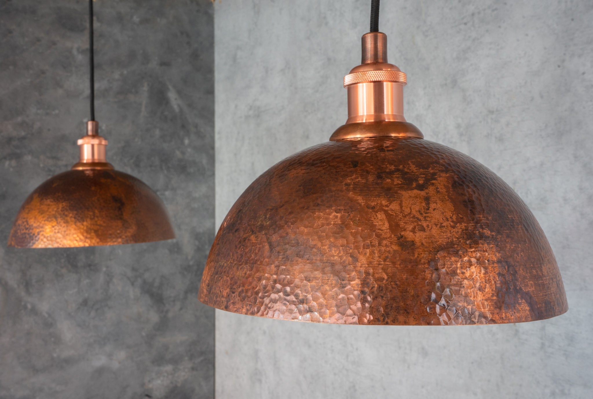 Copper Pendant Over Kitchen Island