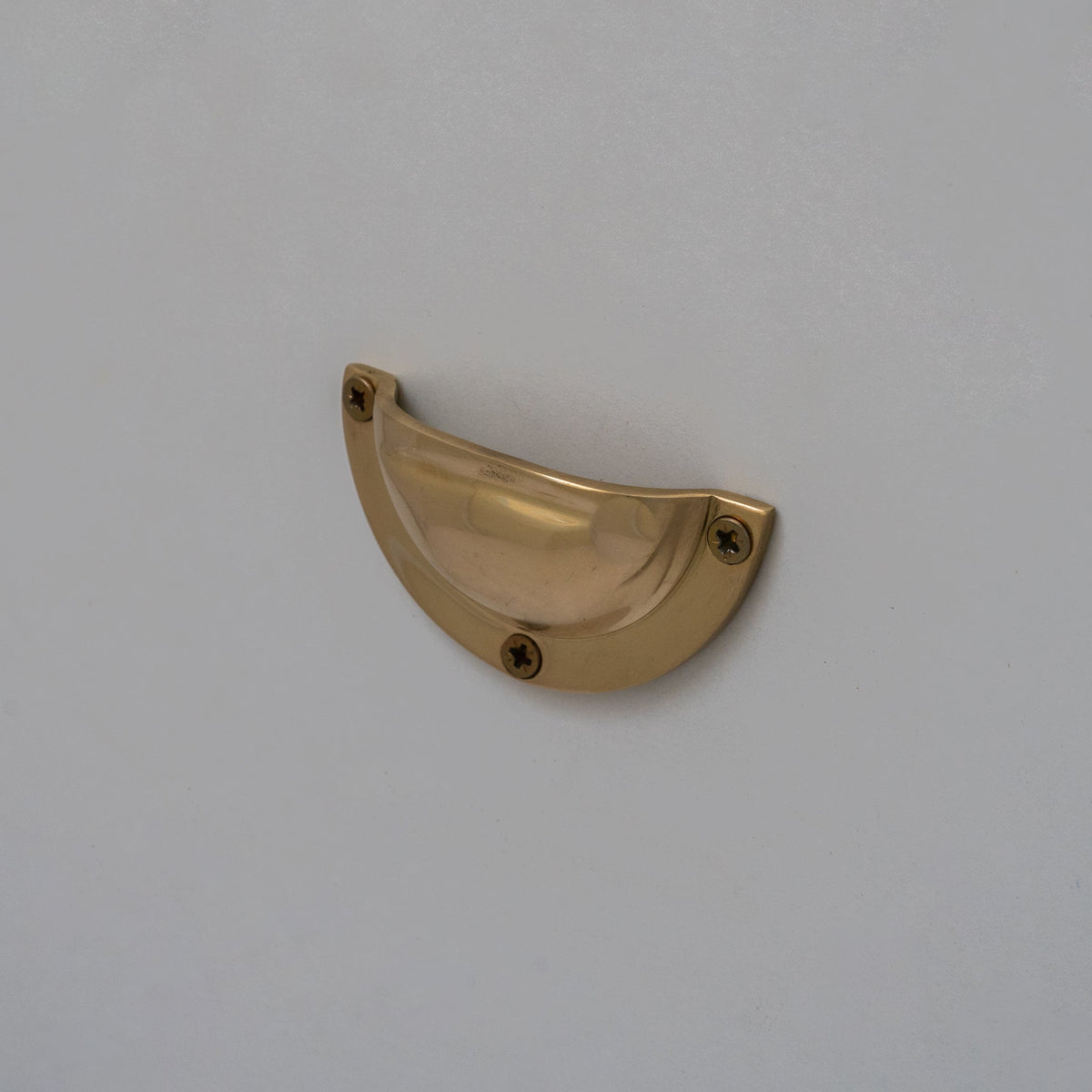 Pack of 3 Brass Kitchen Cup Handles, Handmade Cabinet Knobs, Unlacquered Brass Cup Pull Handles - Insideast