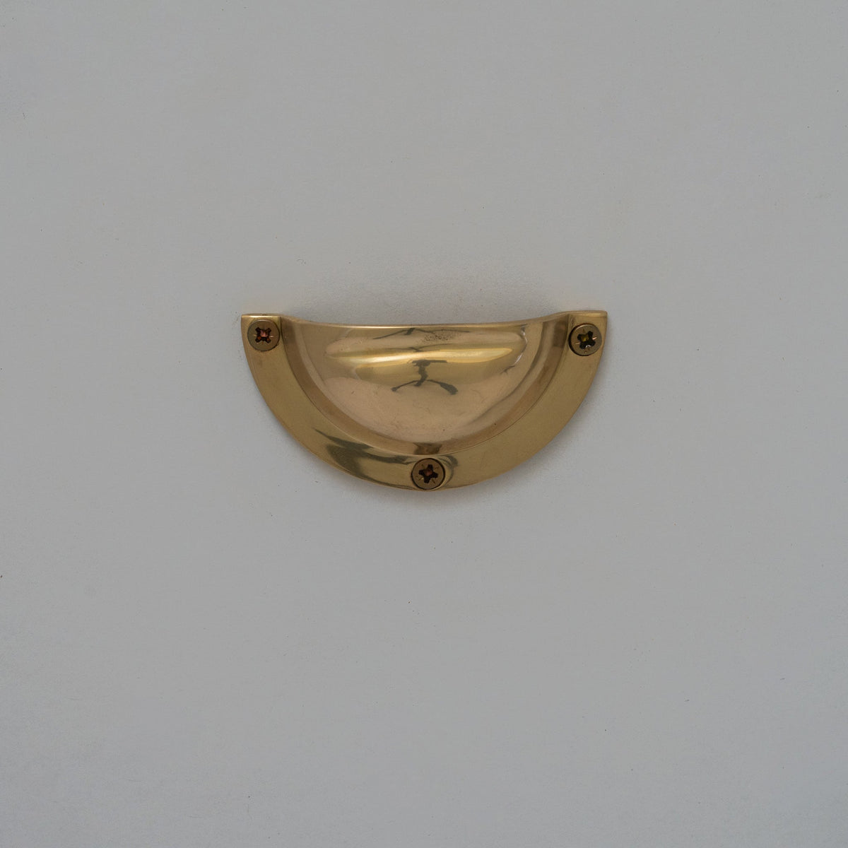 Pack of 3 Brass Kitchen Cup Handles, Handmade Cabinet Knobs, Unlacquered Brass Cup Pull Handles - Insideast