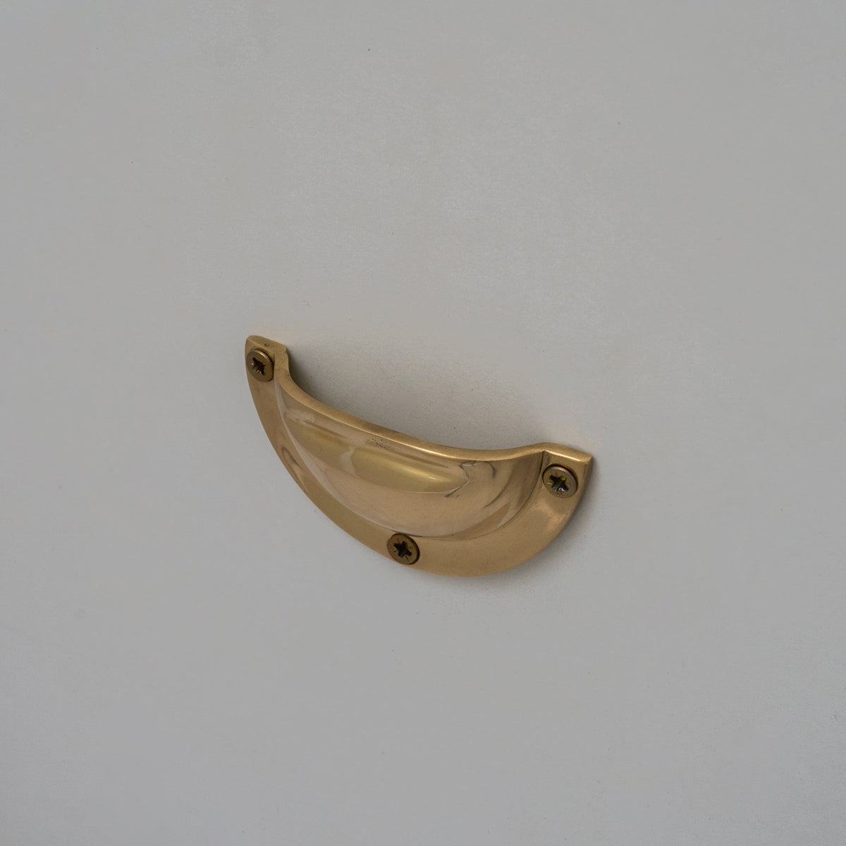 Pack of 3 Brass Kitchen Cup Handles, Handmade Cabinet Knobs, Unlacquered Brass Cup Pull Handles - Insideast