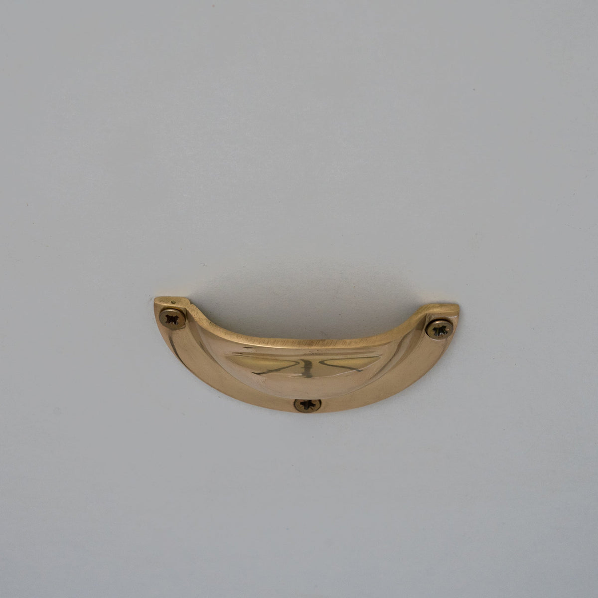 Pack of 3 Brass Kitchen Cup Handles, Handmade Cabinet Knobs, Unlacquered Brass Cup Pull Handles - Insideast