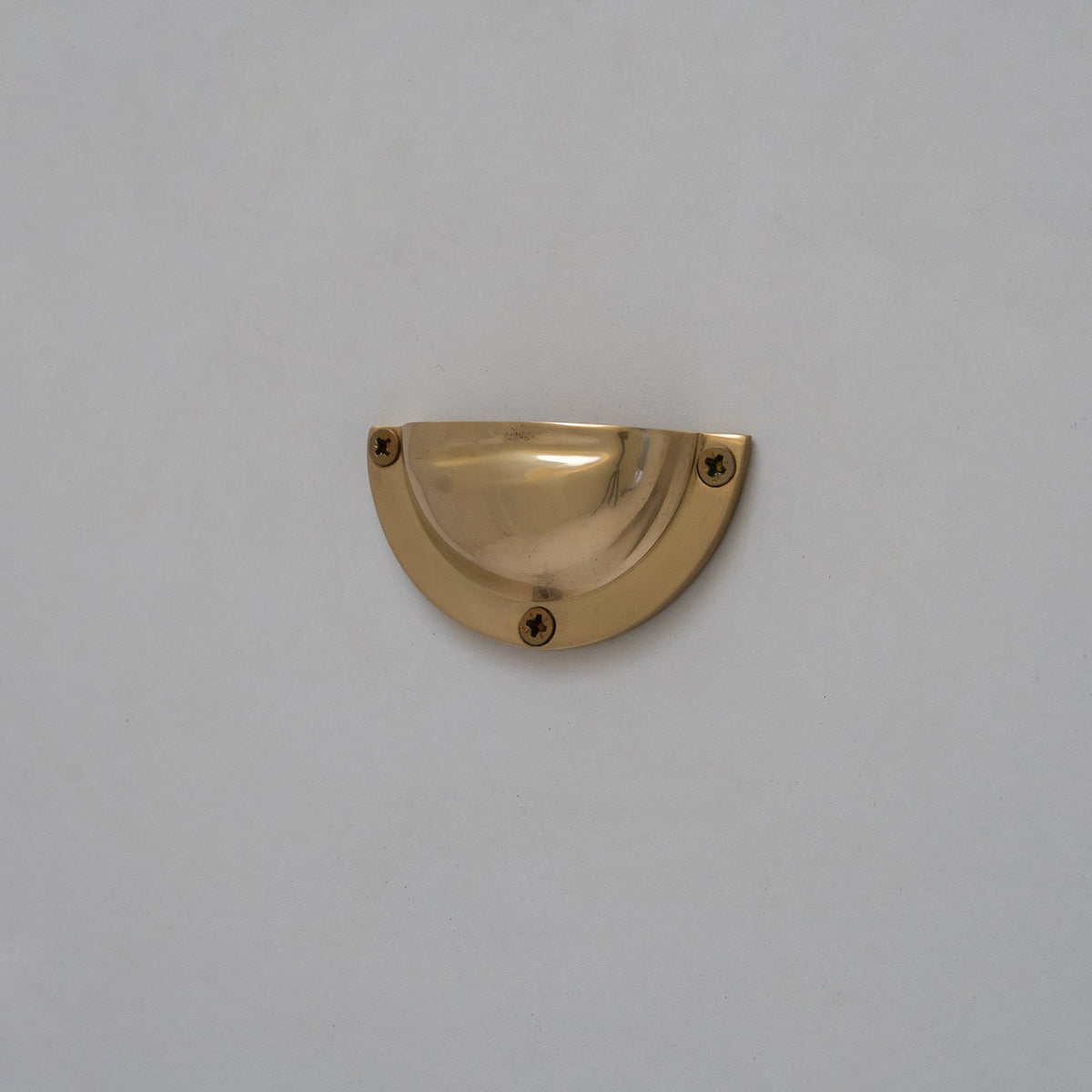 Pack of 3 Brass Kitchen Cup Handles, Handmade Cabinet Knobs, Unlacquered Brass Cup Pull Handles - Insideast