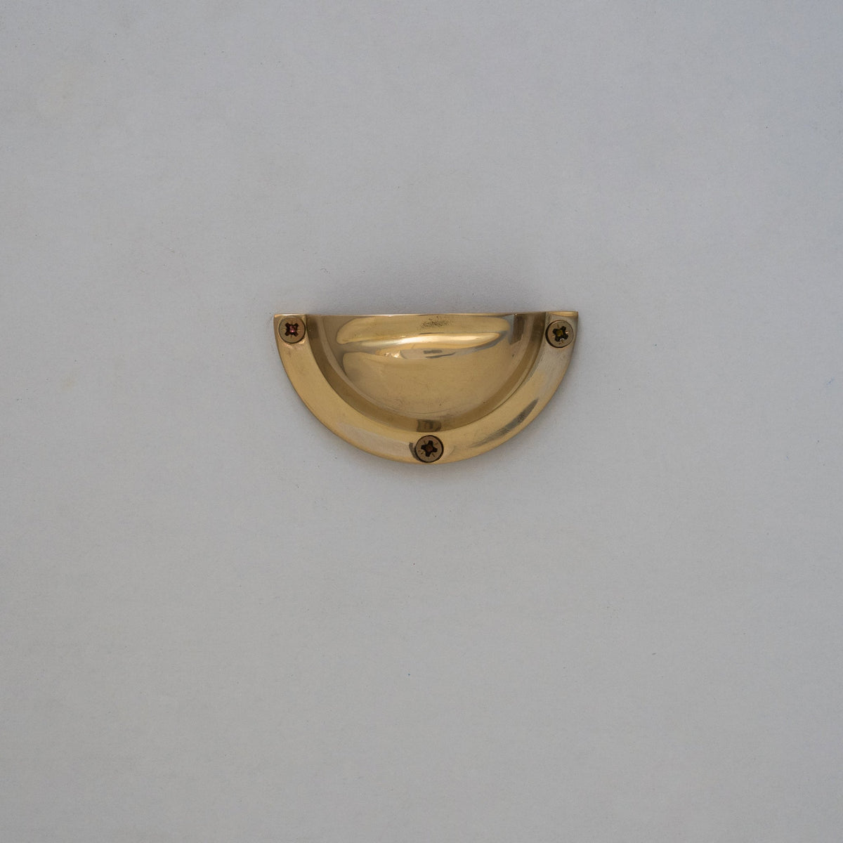Pack of 3 Brass Kitchen Cup Handles, Handmade Cabinet Knobs, Unlacquered Brass Cup Pull Handles - Insideast