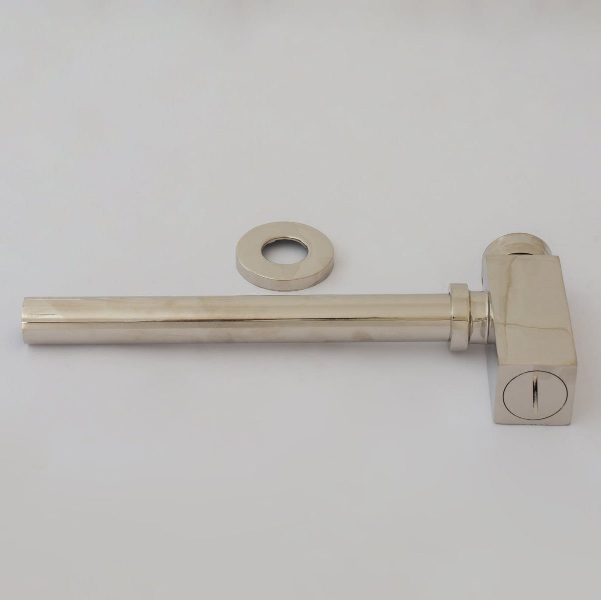 Polished Nickel P - trap, Nickel Water Trap, Bathroom Sink Drain Tailpiece, Drain Kit with Flange, Bathroom Sink Siphon - Insideast
