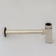 Polished Nickel P - trap, Nickel Water Trap, Bathroom Sink Drain Tailpiece, Drain Kit with Flange, Bathroom Sink Siphon - Insideast