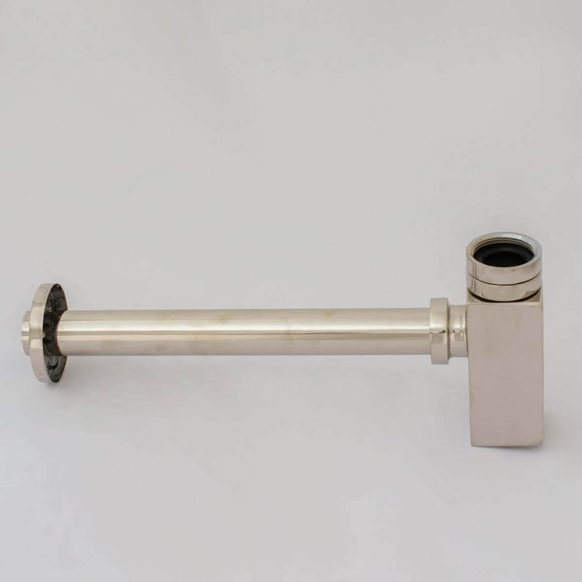 Polished Nickel P - trap, Nickel Water Trap, Bathroom Sink Drain Tailpiece, Drain Kit with Flange, Bathroom Sink Siphon - Insideast