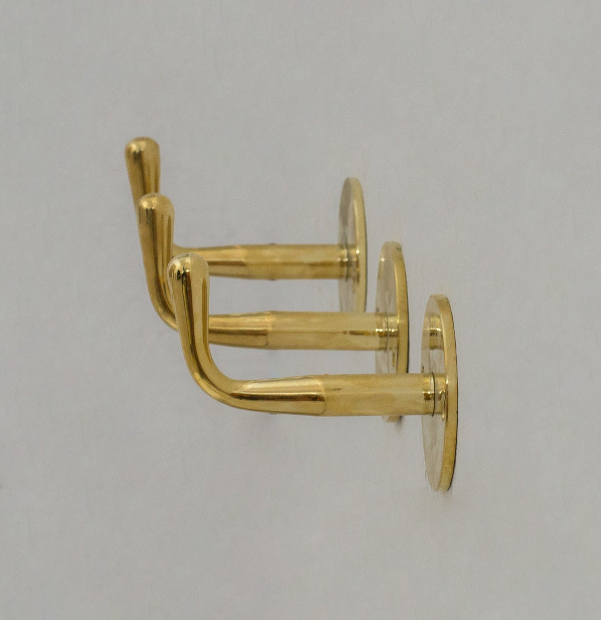 Single Hook solid Unlacquered Brass , Handmade Brass Hook, Coat Hook, Wall Hook - Insideast