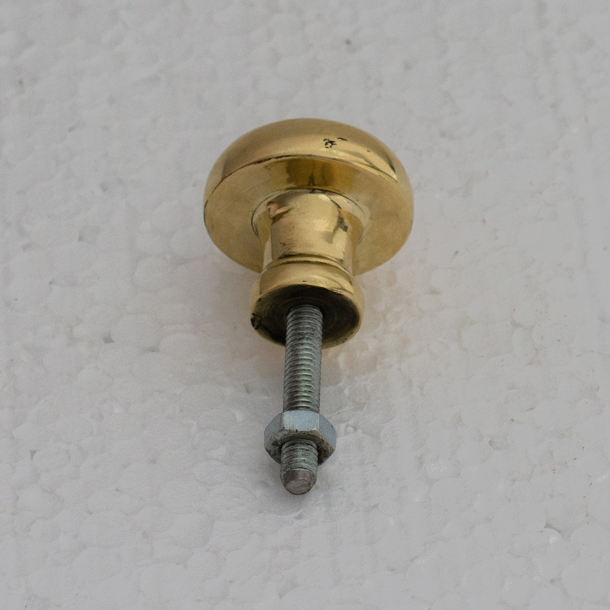 Smooth Heavy - Duty Unlacquered Brass Round Cabinet Knobs - Insideast