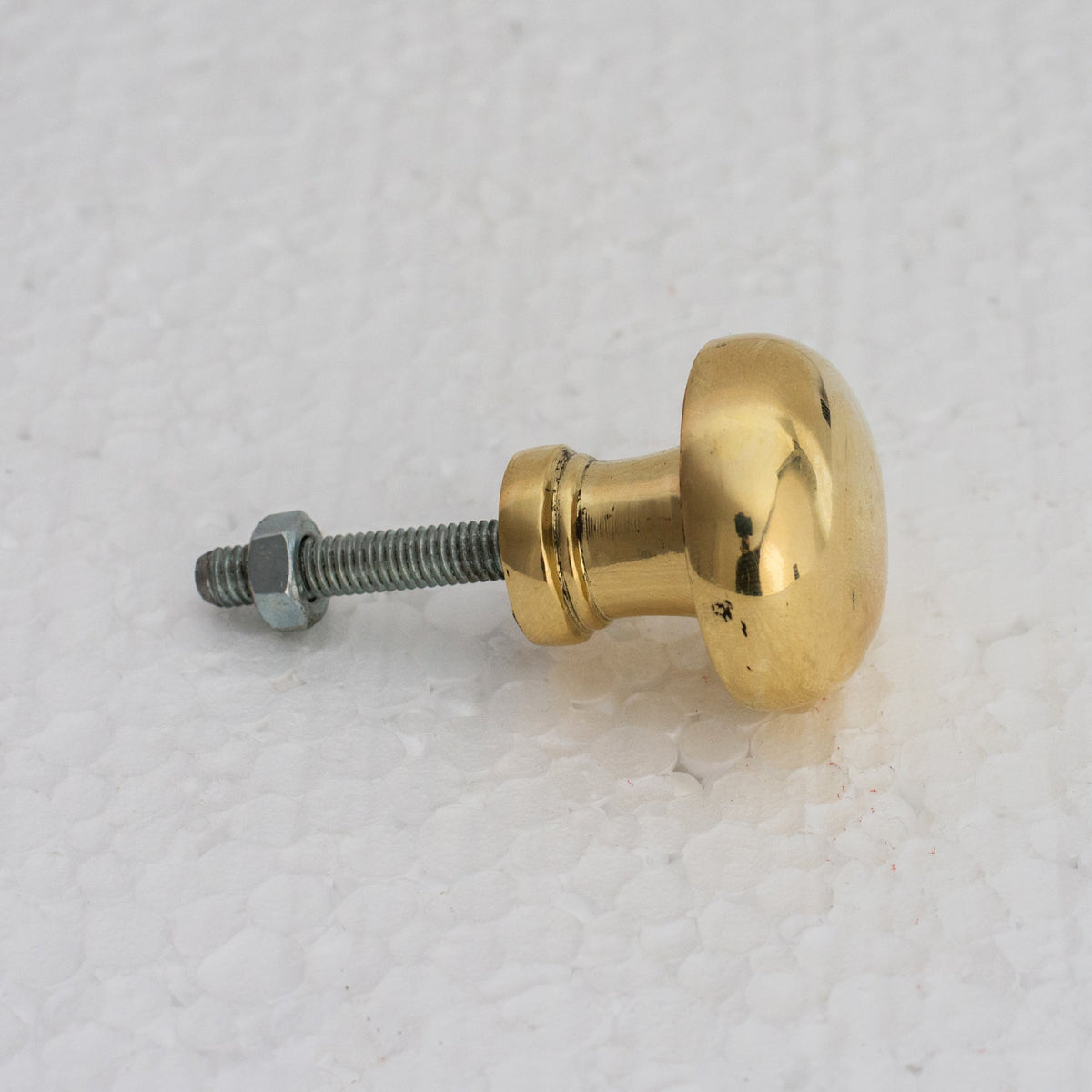Smooth Heavy - Duty Unlacquered Brass Round Cabinet Knobs - Insideast