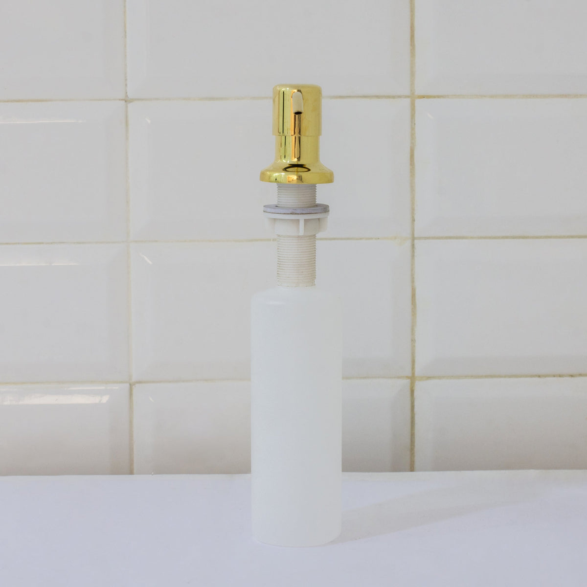 Soap Dispenser, Unlacquered Brass, Kitchen Sink Soap Dispenser - Insideast