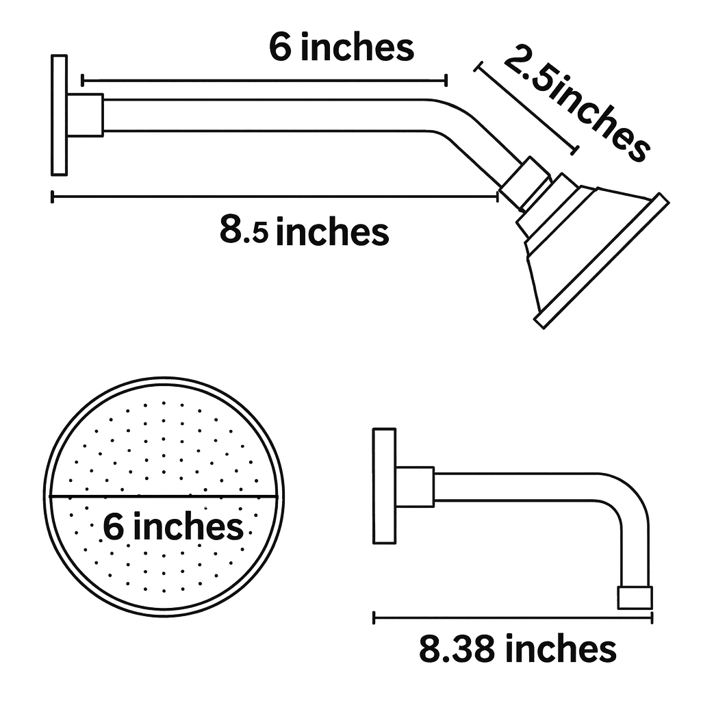 Solid Brass Angled Showerhead & Tub Filler | Concealed 2 - Outlet Shower System - Insideast