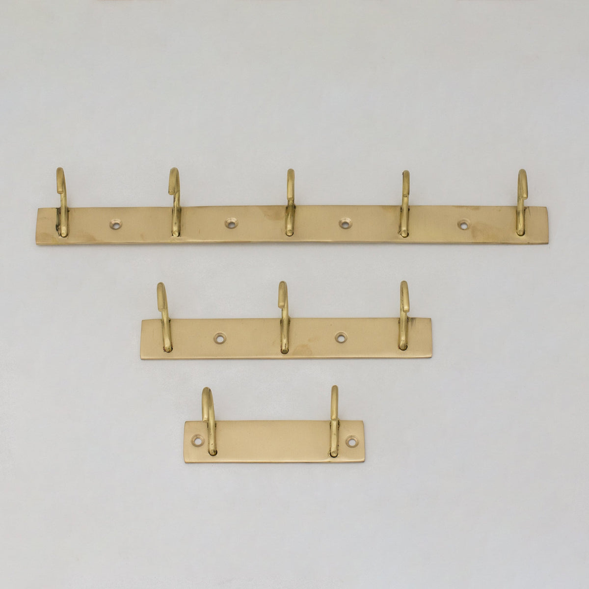 Solid Brass Coat Hooks Rack, Wall Mounted Hanger Hooks, Hallway Hooks - Insideast