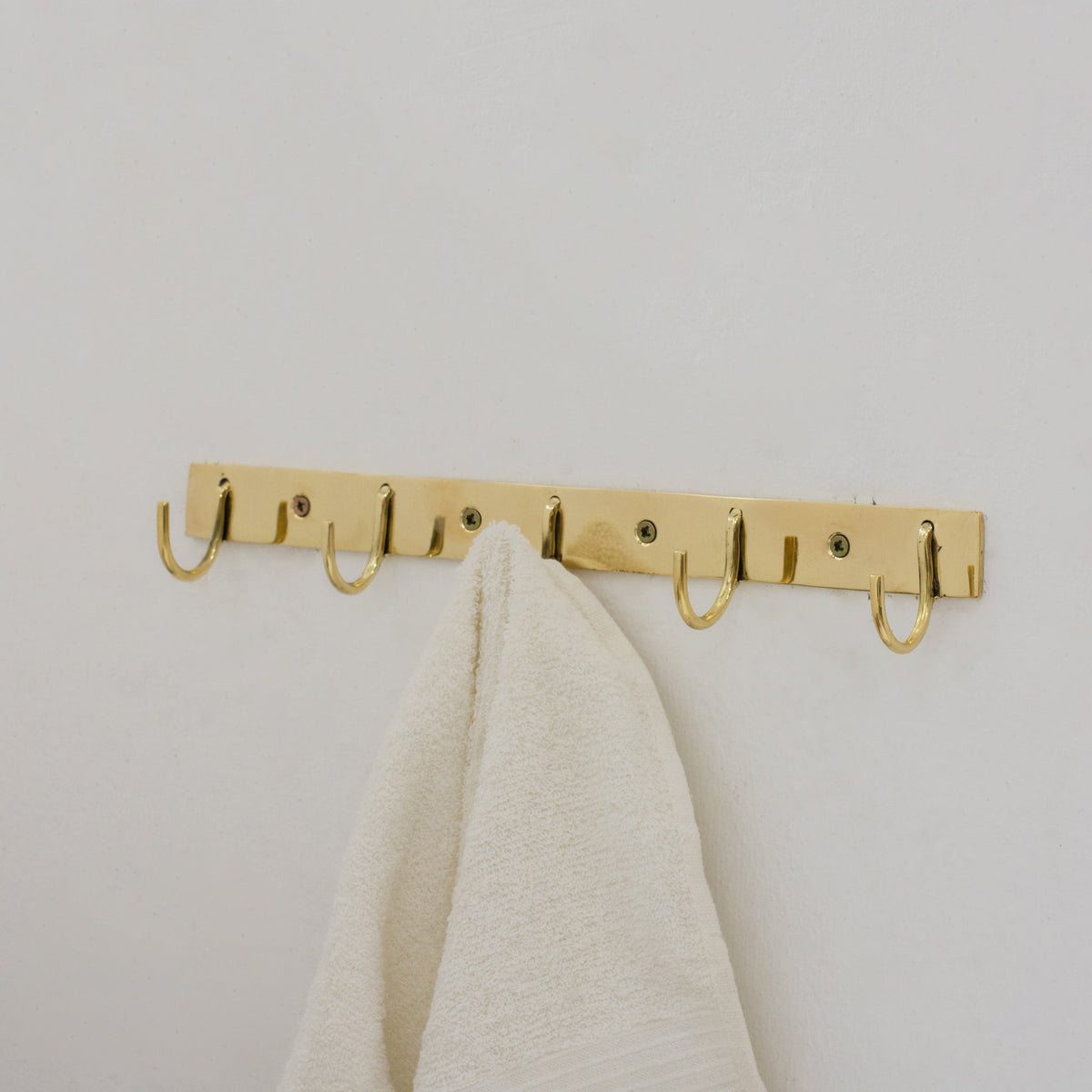 Solid Brass Coat Hooks Rack, Wall Mounted Hanger Hooks, Hallway Hooks - Insideast