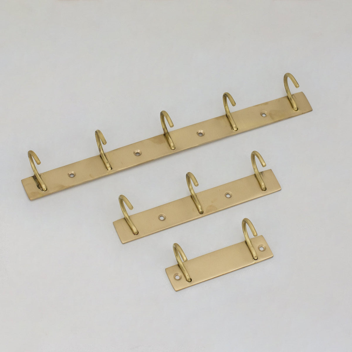 Solid Brass Coat Hooks Rack, Wall Mounted Hanger Hooks, Hallway Hooks - Insideast