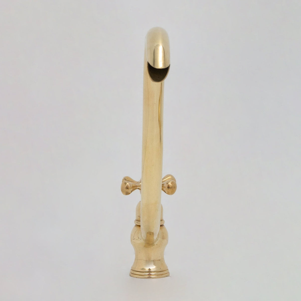 Solid Brass Cold Water Tap, Unlacquered Brass Faucet With Traditional Cross Handles - Insideast