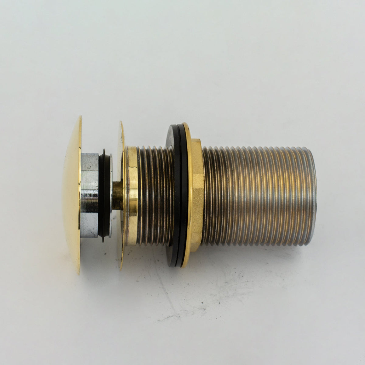Solid Brass Drain, Push Up Button - Insideast