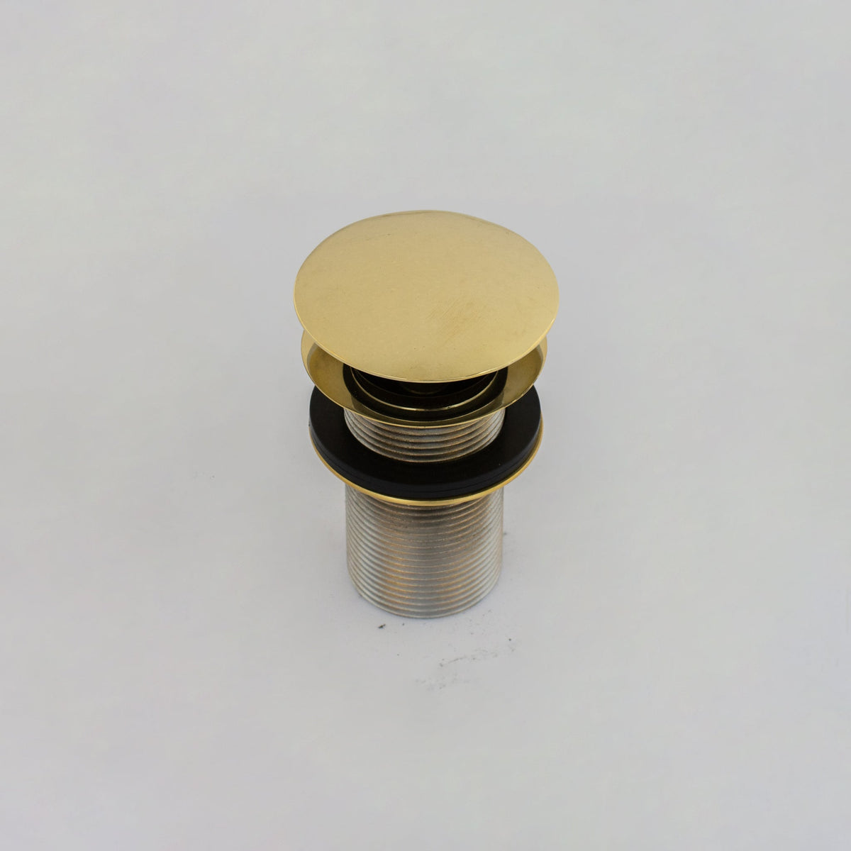 Solid Brass Drain, Push Up Button - Insideast