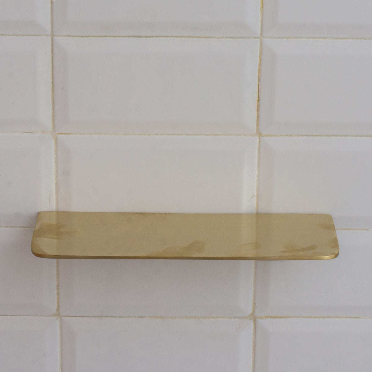 Solid Brass Floating Shelf | Wall - Mount Bathroom Shelf & Shower Soap Holder - Insideast