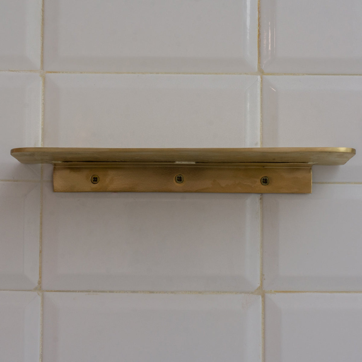 Solid Brass Floating Shelf | Wall - Mount Bathroom Shelf & Shower Soap Holder - Insideast