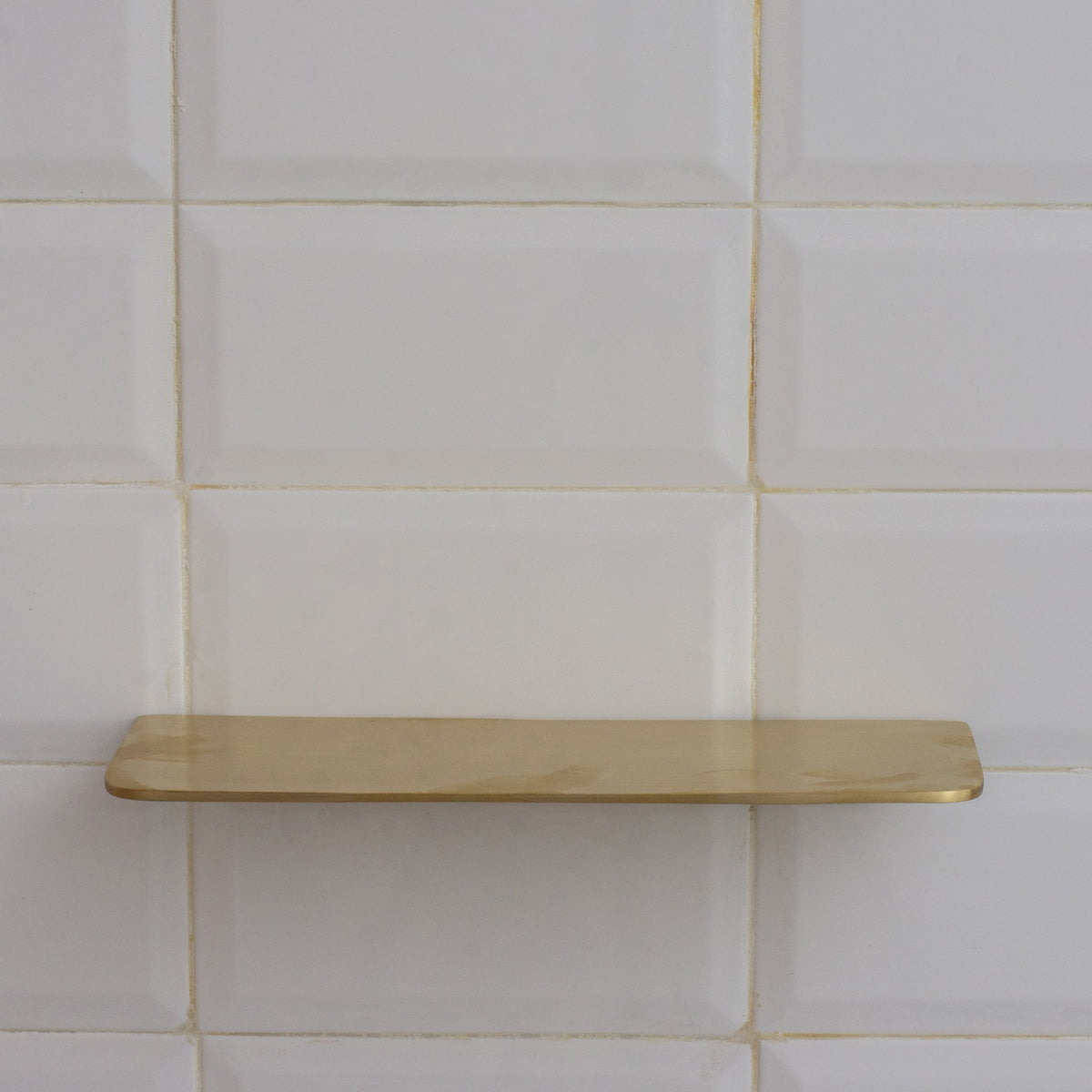 Solid Brass Floating Shelf | Wall - Mount Bathroom Shelf & Shower Soap Holder - Insideast