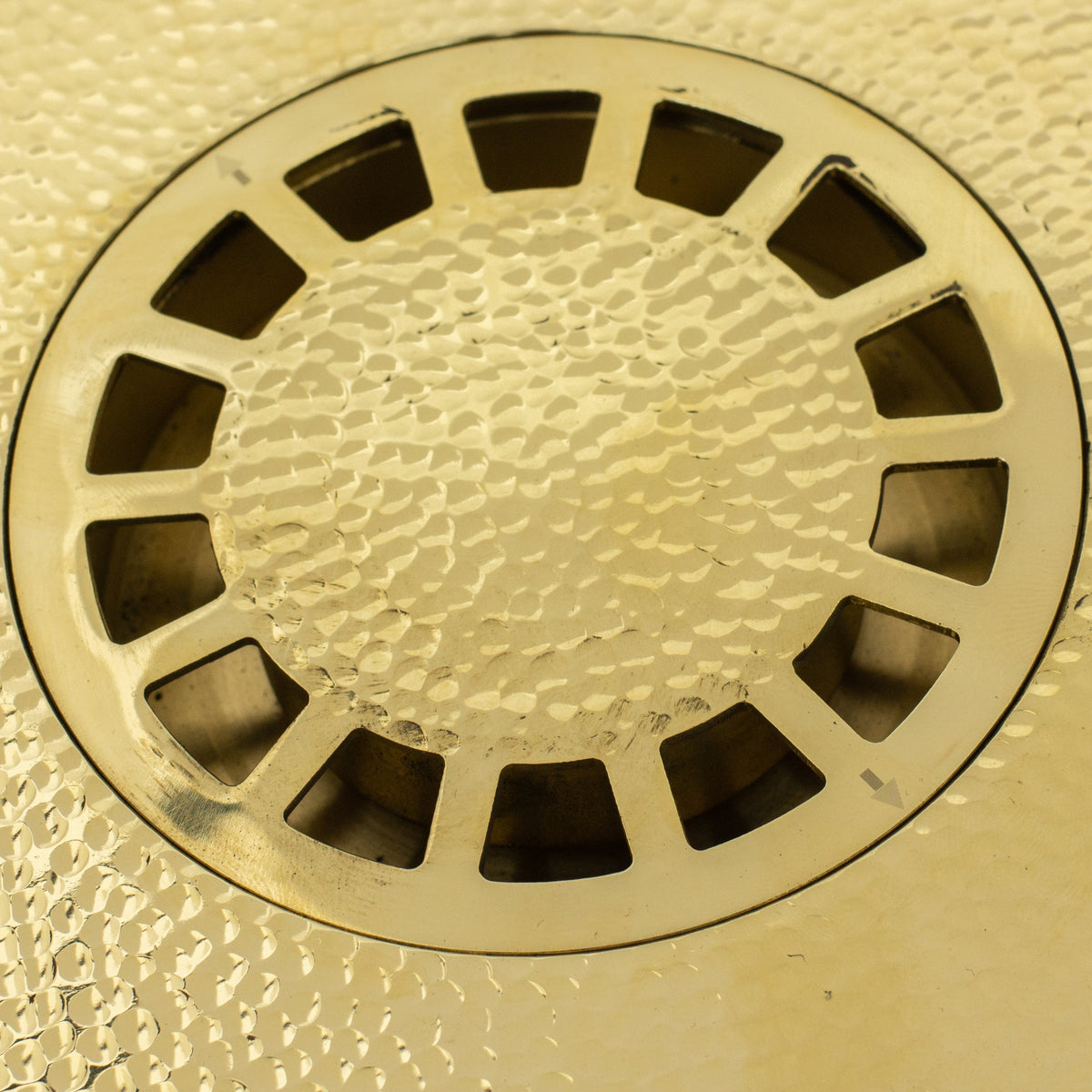 Solid Brass Floor Drain | Hammered Square Style Shower Drain - Insideast