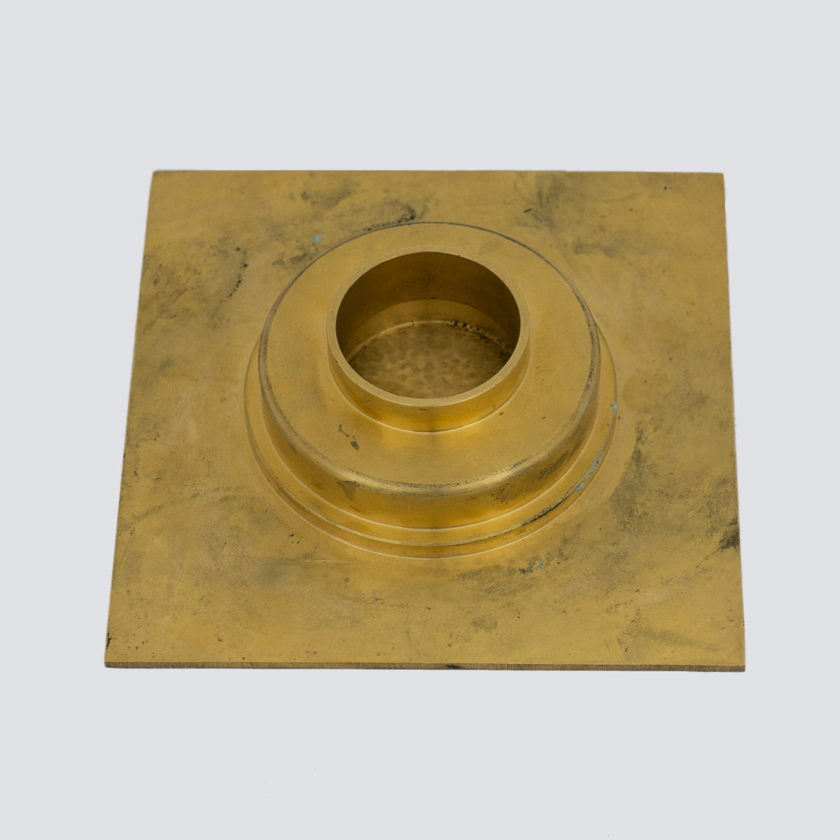 Solid Brass Floor Drain | Hammered Square Style Shower Drain - Insideast