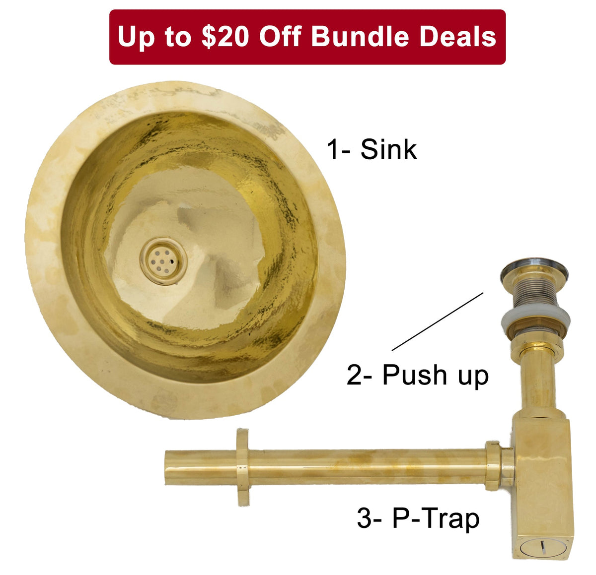 Solid Brass Hammered Sink, Bathroom Sink, Powder Room Sink, Handmade Undermount Sink - Insideast