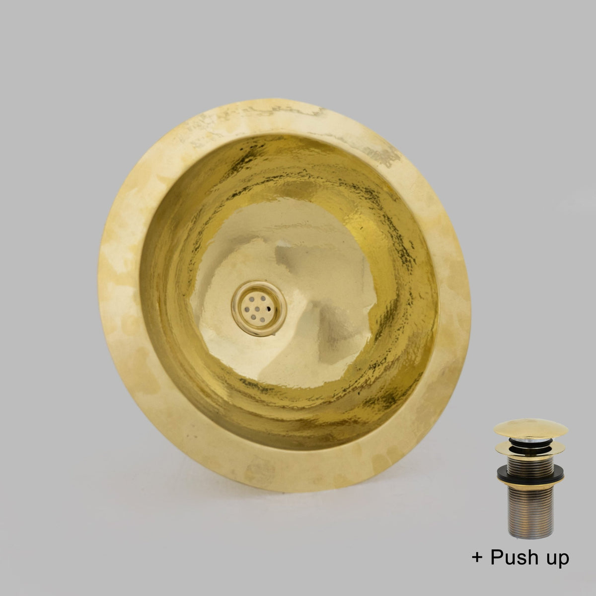 Solid Brass Hammered Sink, Bathroom Sink, Powder Room Sink, Handmade Undermount Sink - Insideast