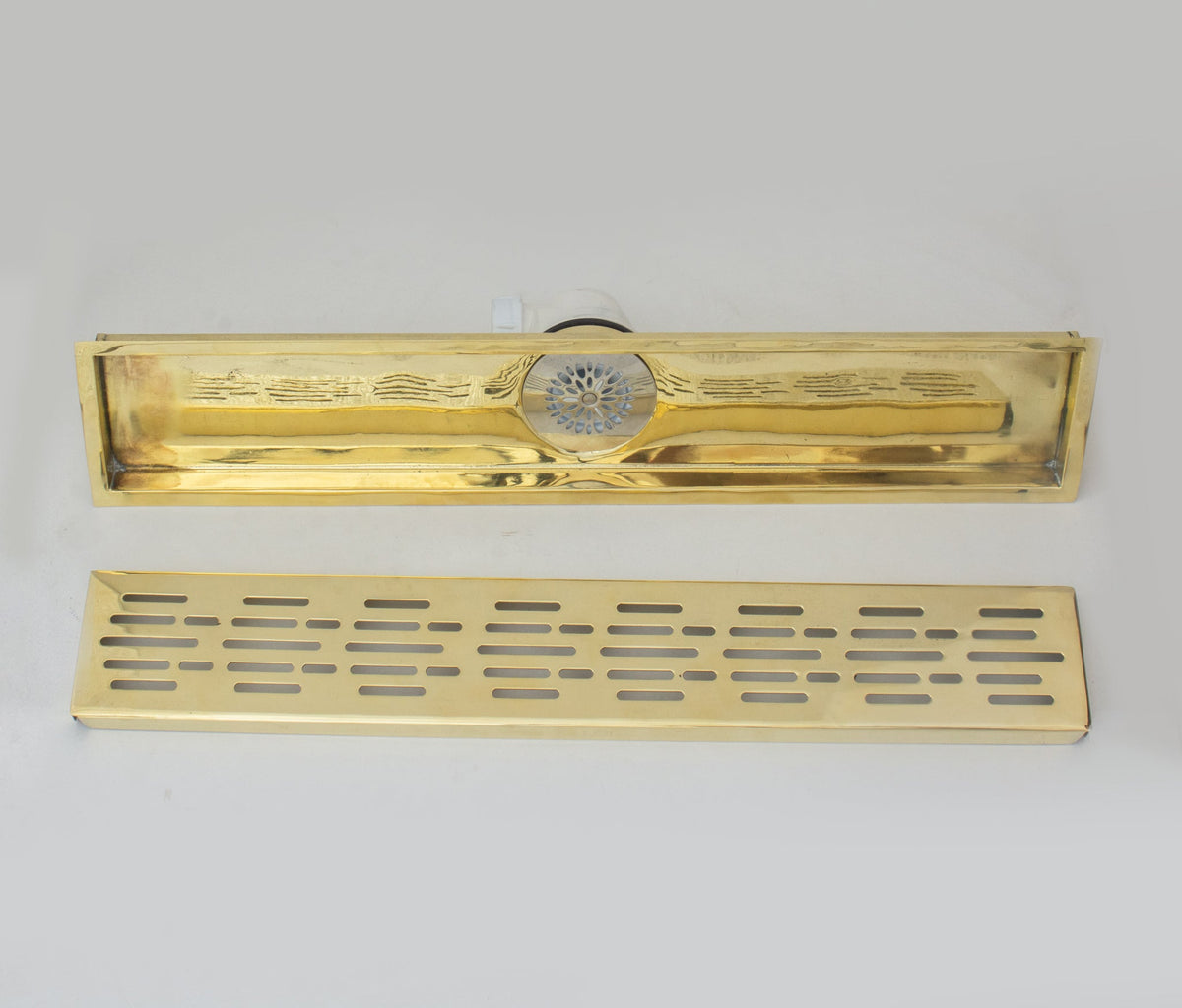 Solid Brass Linear Drain, Shower Floor Drain, Shower Grate drain - Insideast