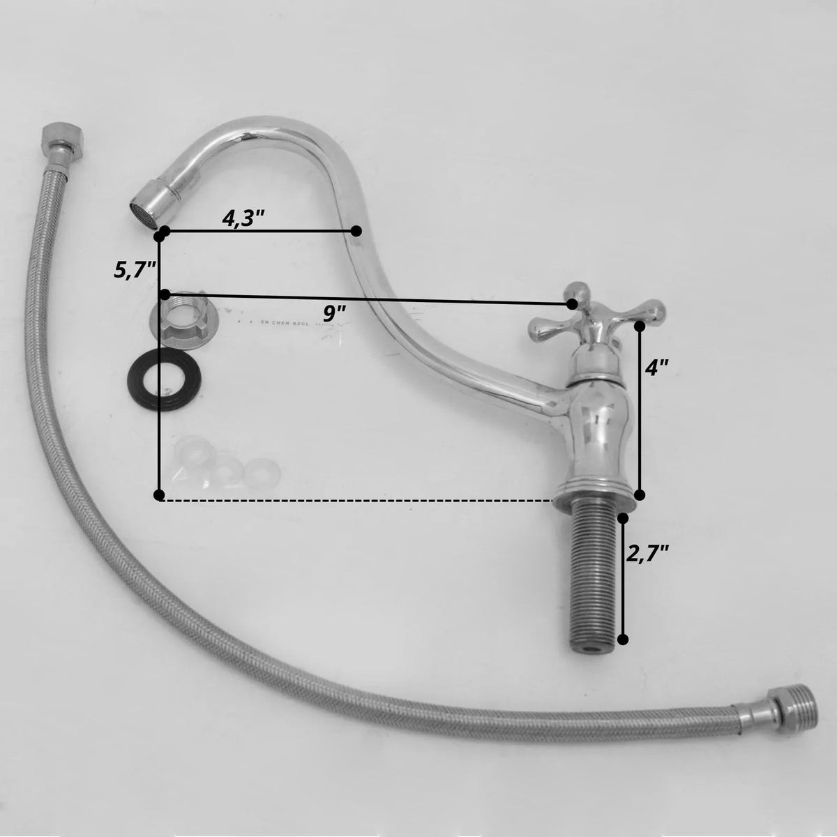 Solid Brass Single Hole Cold Faucet, Kitchen Sink Single Handle Faucet - Insideast